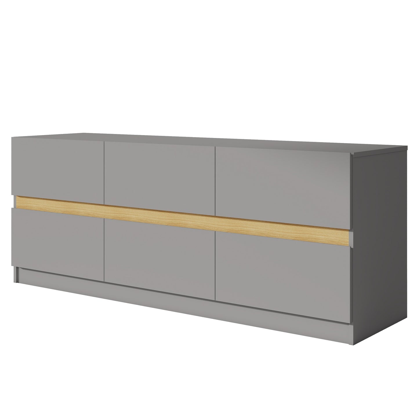 Algherohein Dressers for Bedroom,Wide 6 Chest of Drawers Bedroom Furniture