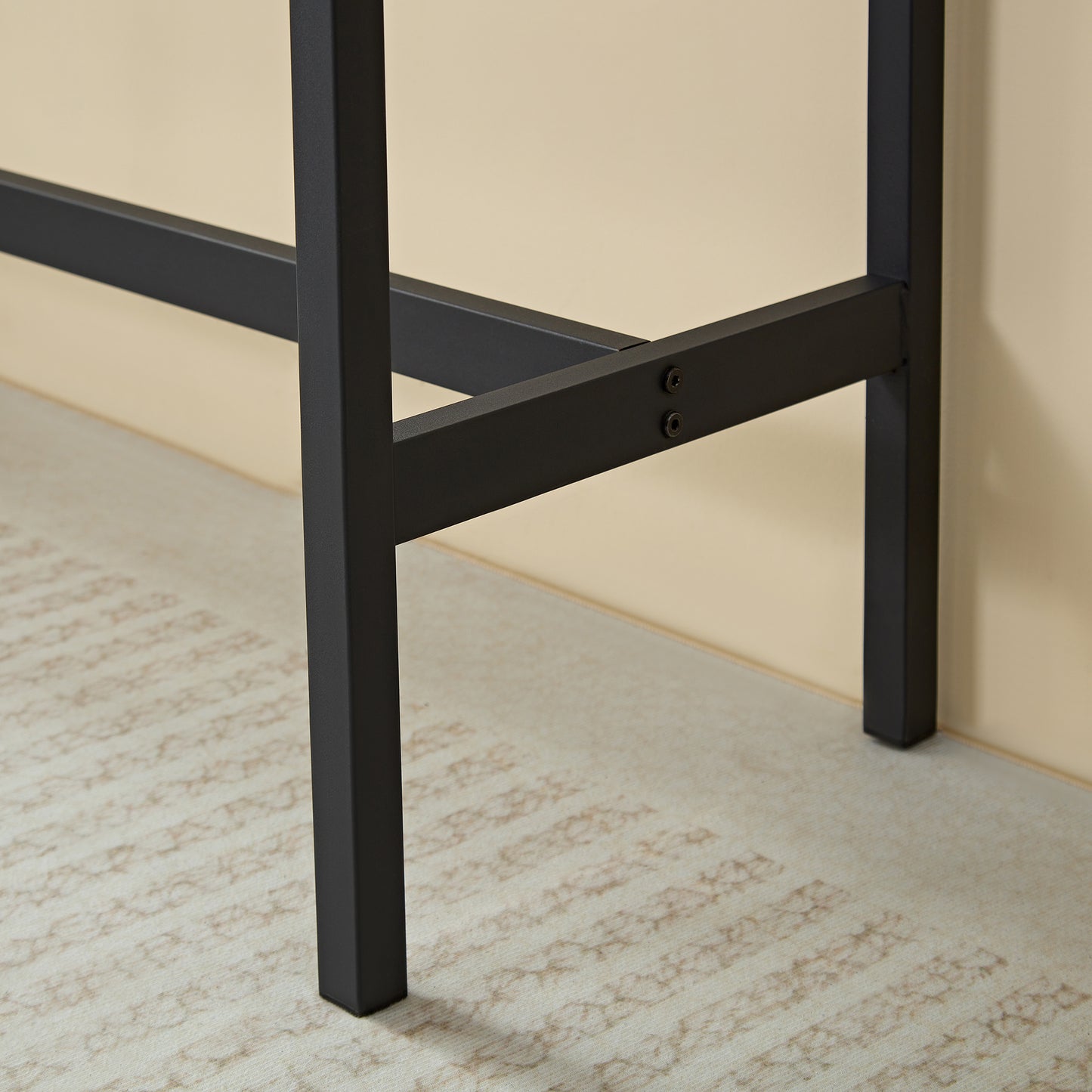 Smart FENDEE 3-Piece Bar Table Bistro Pub Dining Table and PU Upholstered Stools for Kitchen,Brown