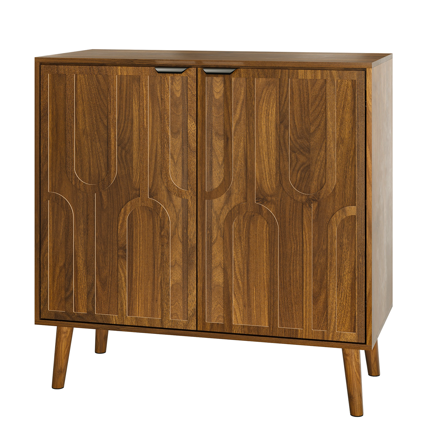 Algherohein Kitchen Buffet Cabinet with Storage,Storage Cabinets for Living Room,Entryway,Walnut
