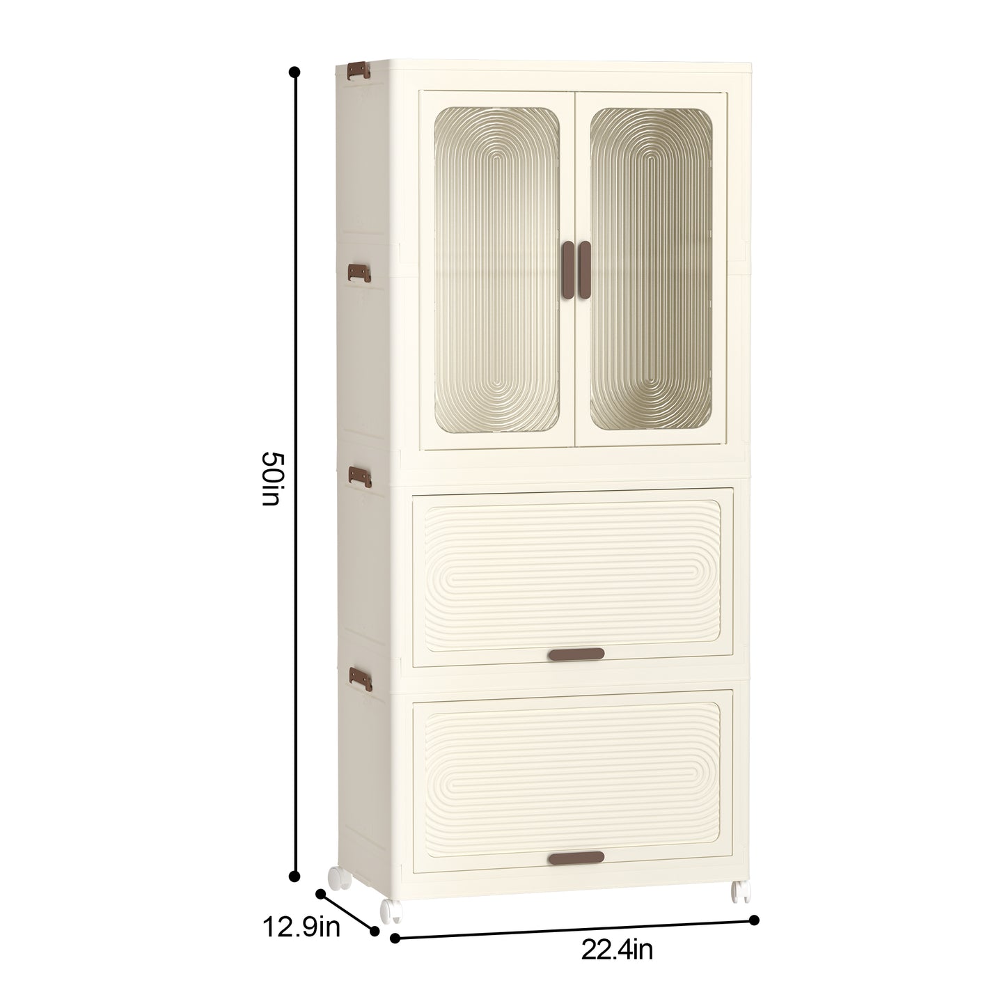 Algherohein Foldable Wardrobe Closet with 10 Clothes Rack and Rod,Closet Organizers and Storage