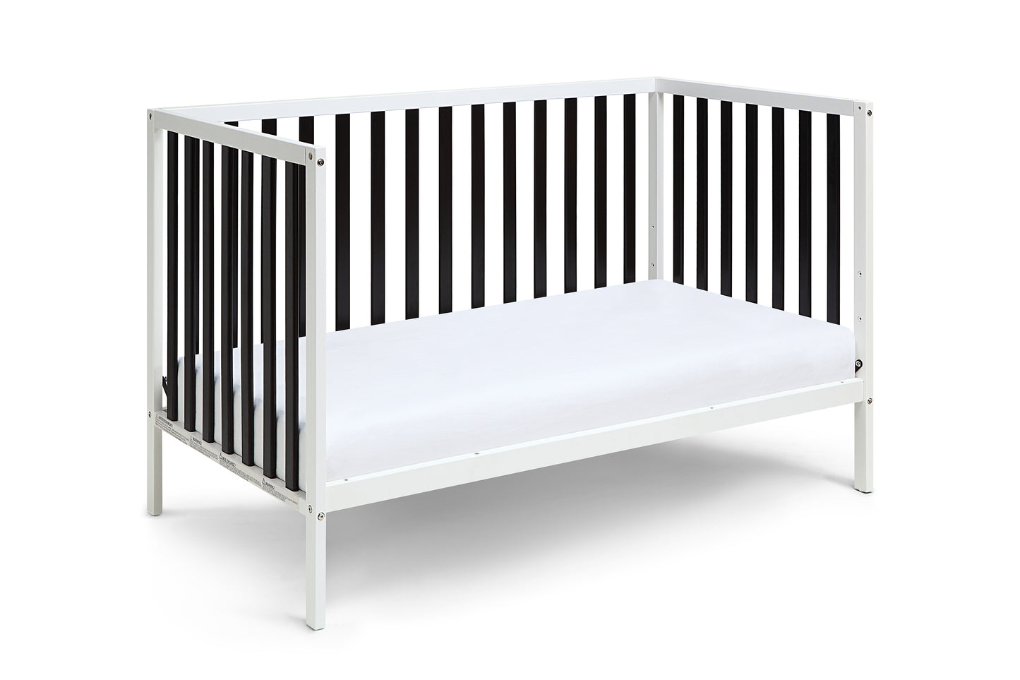 Palmer 3-in-1 Convertible Island Crib White/Black