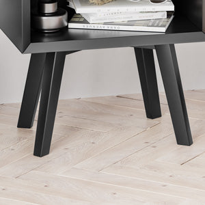 Mid Century Modern Nightstand Wood Bed Side Table for Bedroom