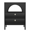 Modern End Tables with USB Ports and Outlets LED Lights Nightstand with Charging Station
