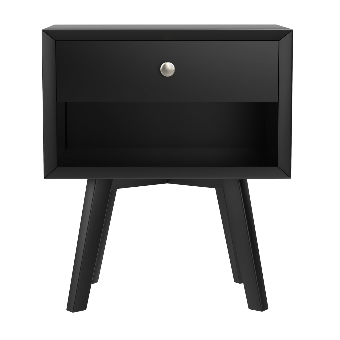Mid Century Modern Nightstand Wood Bed Side Table for Bedroom
