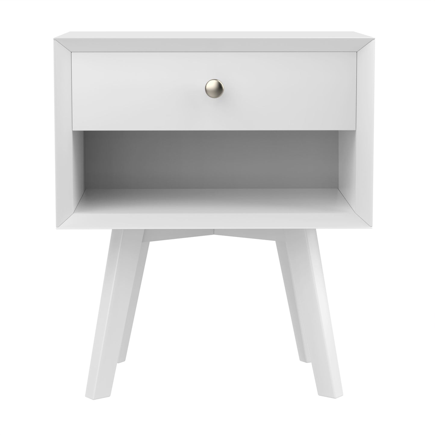 Mid Century Modern Nightstand Wood Bed Side Table for Bedroom