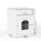 Algherohein Wooden Multi-Function Pet Cat House, Cat Condo Nightstand with Drawer,Vibrant Life