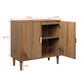 Semiocthome Sideboard Cabinet, 1 Adjustable Shelf, Line Groove Design