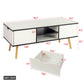 Smart FENDEE Wood Coffee Table with Storage Modern Center Table,White