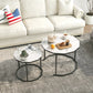 Smart FENDEE Modern Wood Nesting Coffee Table