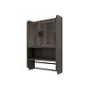 Smuxee Bathroom Wall Storage Cabinet with Towel Bar,Medicine Cabinet Organizer over The Toilet