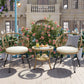 Algherohein Outdoor Patio Table and Chairs,Rattan Patio Furniture Sets