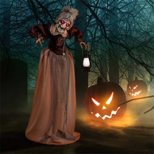 Algherohein Lights Halloween Decorations Outdoor,Halloween Decor,Old Lady