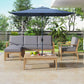 Algherohein 6 Piece Wood Outdoor Furniture Sets with Coffee Table and Cushion,Patio Sectional