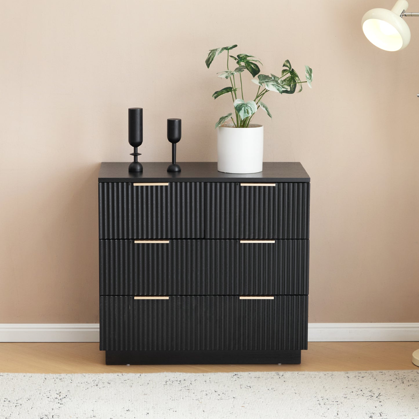 Algherohein Small Dresser with Drawer, Dressers for Bedroom,Fluted Design