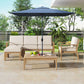 Algherohein 6 Piece Wood Outdoor Furniture Sets with Coffee Table and Cushion,Patio Sectional