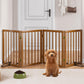 Smart FENDEE Wooden Dog Gate Foldable Pet Gate