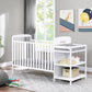 Ramsey 3-in-1 Convertible Crib and Changer Combo White