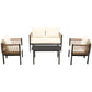 Algherohein Wicker Outdoor Furniture Sets,Outdoor Patio Couch,Chairs and Table Set