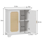 Semiocthome Storage Cabinet with Rattan Doors