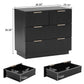Algherohein Small Dresser with Drawer, Dressers for Bedroom,Fluted Design