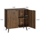 Smuxee Buffet Storage Cabinets,Kitchen Cabinet with Doors,Fluted Entryway Cabinet