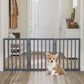 Semiocthome Ultra Wide Foldable Pet Gate for Doorway,Freestanding Dog Gates for Stairs