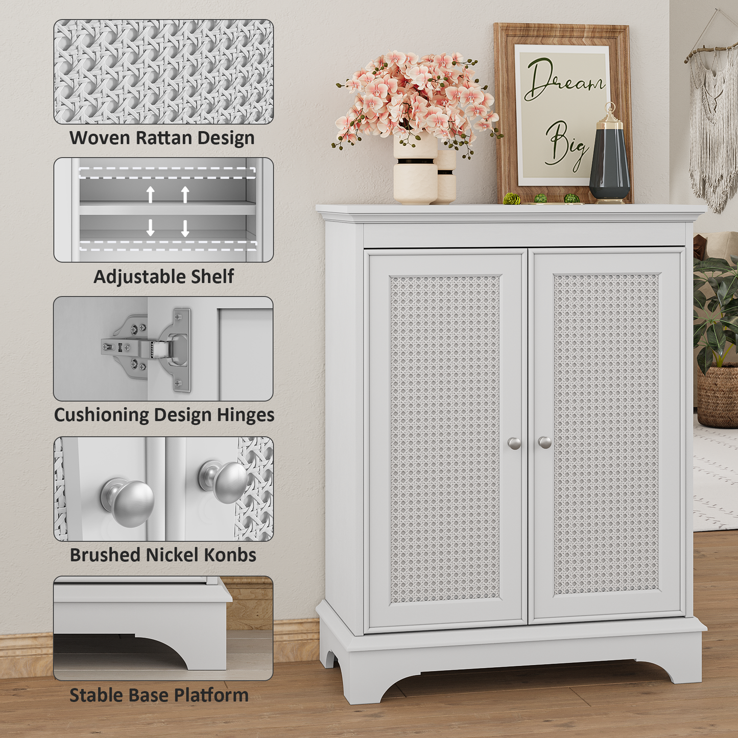 Smuxee Bathroom Storage with Bathroom Shelf