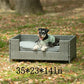Smart FENDEE Rattan Dog Bed Pet Enclosures with Cushion for Patio, Waterproof