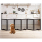 Smart FENDEE Wooden Dog Gate Foldable Pet Gate