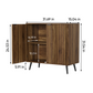 Algherohein Buffet Cabinet with Storage,Sideboard Kitchen Storage Cabinet with Adjustable Shelf