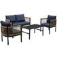 Algherohein Wicker Outdoor Furniture Sets,Outdoor Patio Couch,Chairs and Table Set