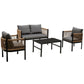 Algherohein Wicker Outdoor Furniture Sets,Outdoor Patio Couch,Chairs and Table Set