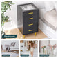 Algherohein Modern 4 Drawer Dresser for Bedroom with Velvet Lattice,Jewelry Display