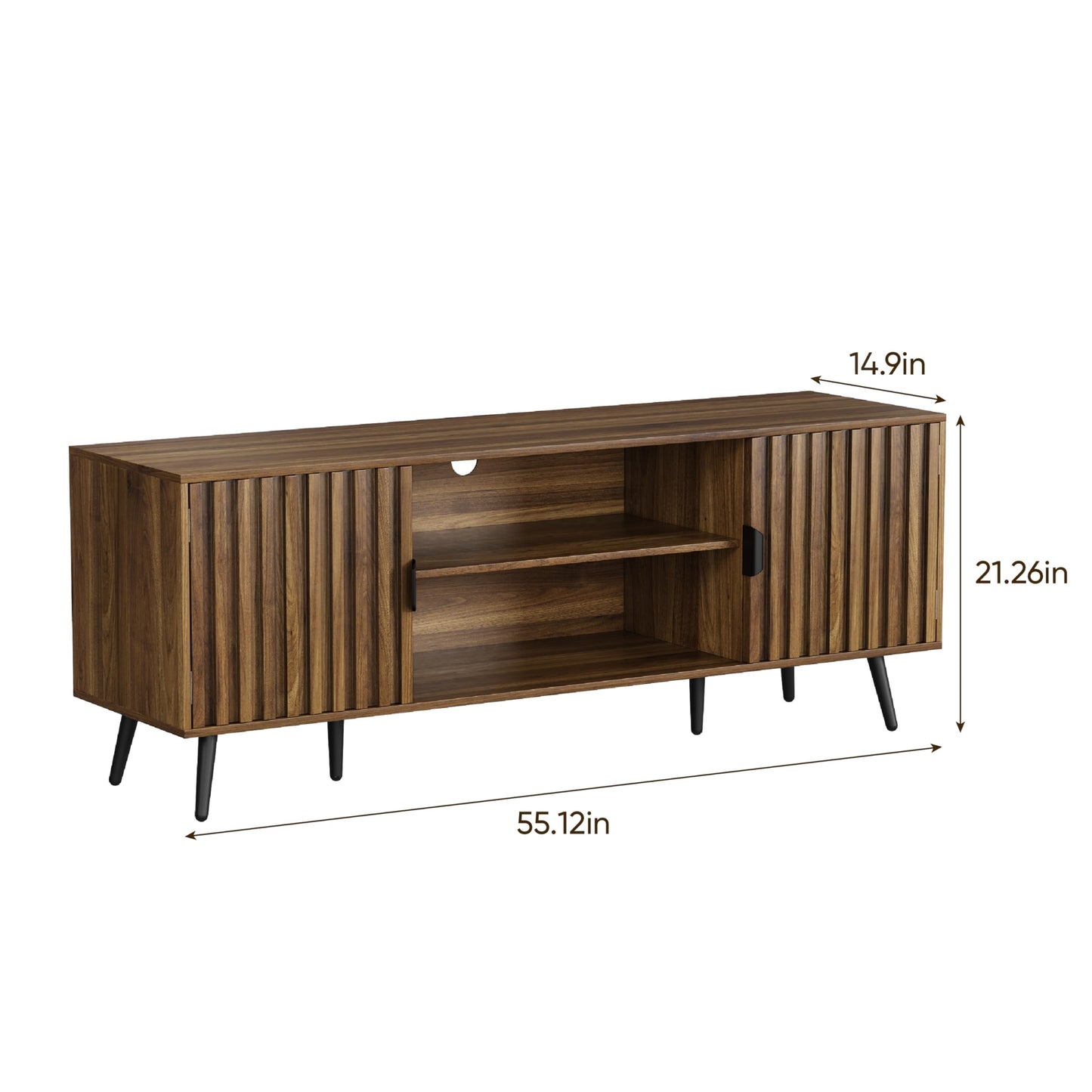 Smart FENDEE Mid Century TV Stands with Storage