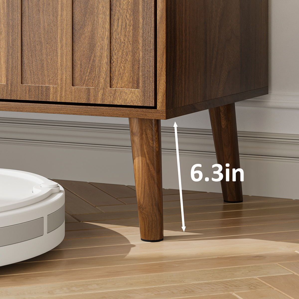 Algherohein Kitchen Buffet Cabinet with Storage,Storage Cabinets for Living Room,Entryway,Walnut