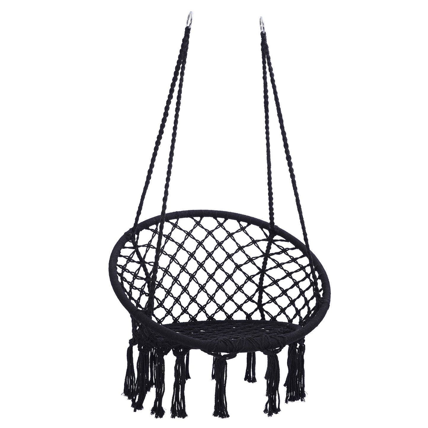 Algherohein 1-Seat Modern Hammock Chair,Outdoor Patio Porch Swing with Hanging Cotton Rope