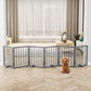 Smart FENDEE Wooden Dog Gate Foldable Pet Gate