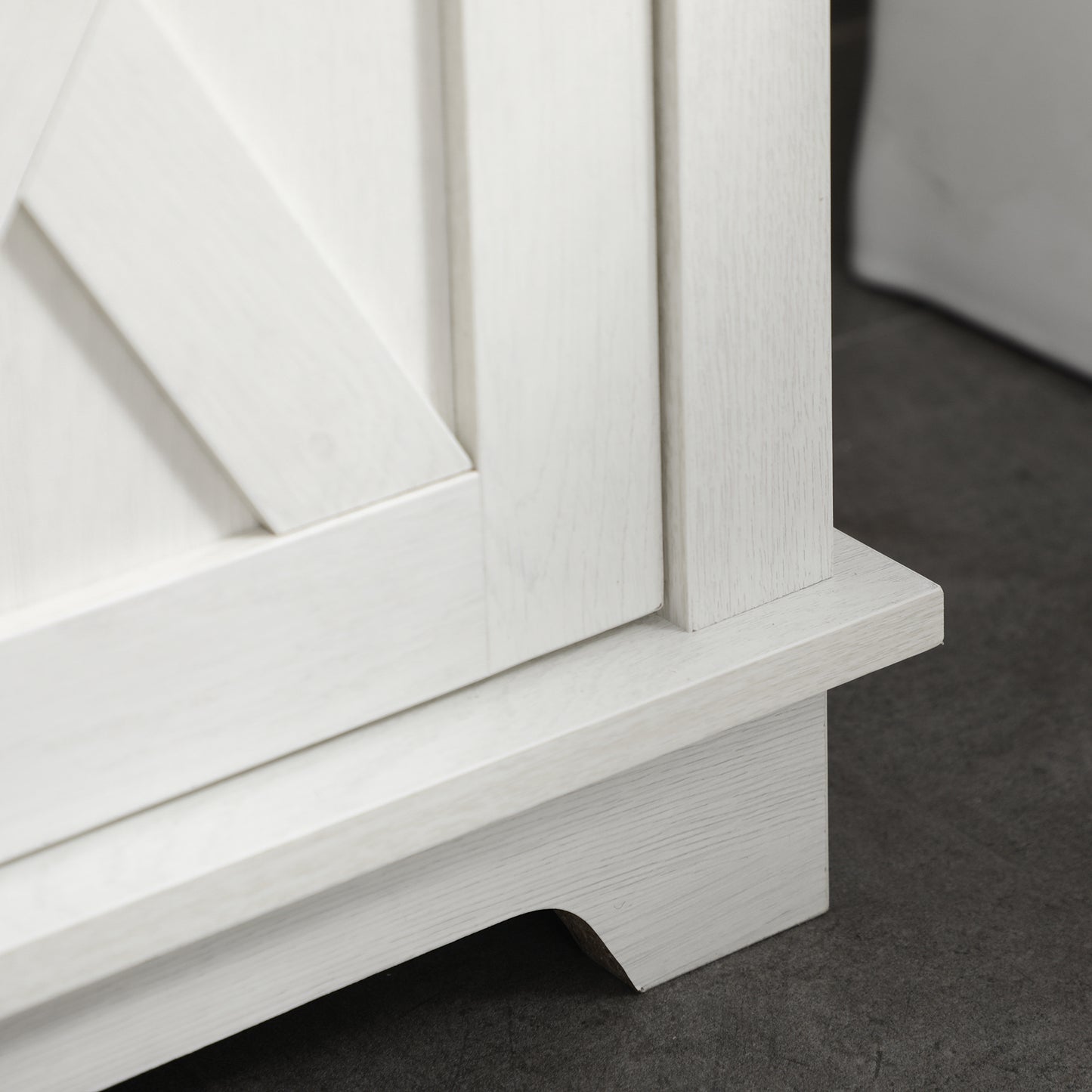 Smuxee Farmhouse Bathroom Vanity with Sink,Bathroom Storage Cabinet with Doors and Shelves,White