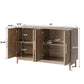 Semiocthome Sideboard Buffet Cabinet with 4 Door and Adjustable Shelf for Kitchen