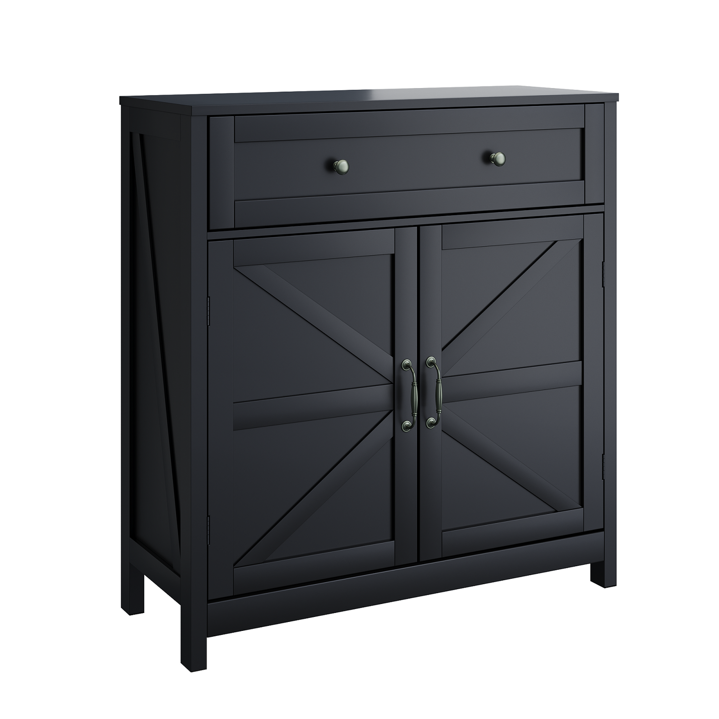 Smuxee Farmhouse Kitchen Sideboard Cabinet,Accent Cabinet with Drawer and Adjustable Shelf