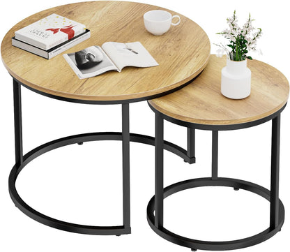 Nesting Coffee Table Round Coffee Table Set of 2