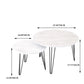 Algherohein Nesting Coffee Table for Living Room,Marble Round Table,Wood&Metal