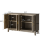 Semiocthome Sideboard Buffet Cabinet with 4 Door and Adjustable Shelf for Kitchen