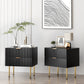 Algherohein Night Stands for Bedroom with Wave Pattern