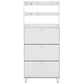 Smuxee Retro 70.9"H Shoe Organizer with 3 Drawers,8 Hooks,Living Room Shoe Cabinet Entryway