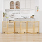 Smart FENDEE Wooden Dog Gate Foldable Pet Gate