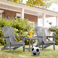 Smuxee Folding Adirondack Chair Sets of 2, Wood Chair for Outdoor Patio