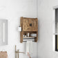 Smuxee Bathroom Wall Storage Cabinet with Towel Bar,Medicine Cabinet Organizer over The Toilet