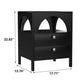 Semiocthome Modern Nightstand with 2 Drawer,Bedside Table ,Black