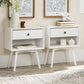 Algherohein Classic 1 Drawer Black Finish Nightstands for Bedroom
